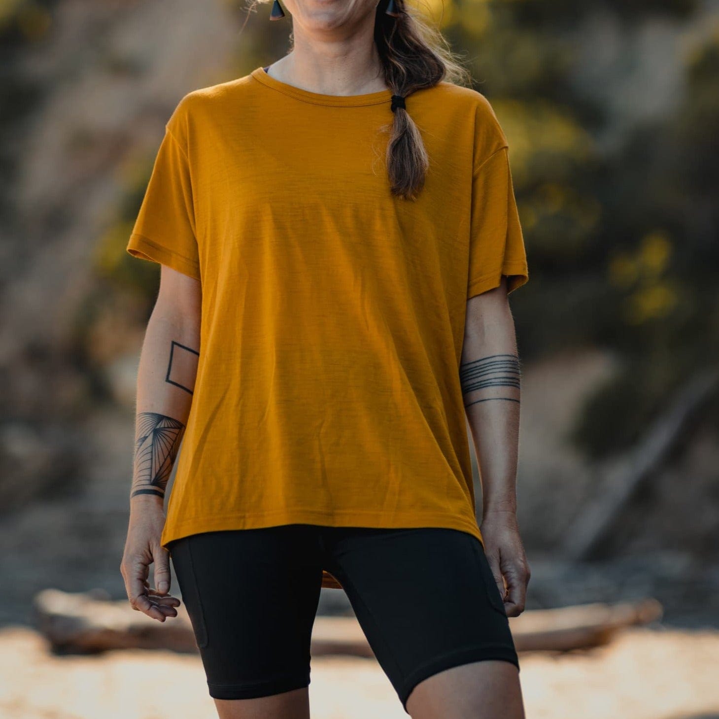 Women's Natural Merino Tencel Relaxed Tee