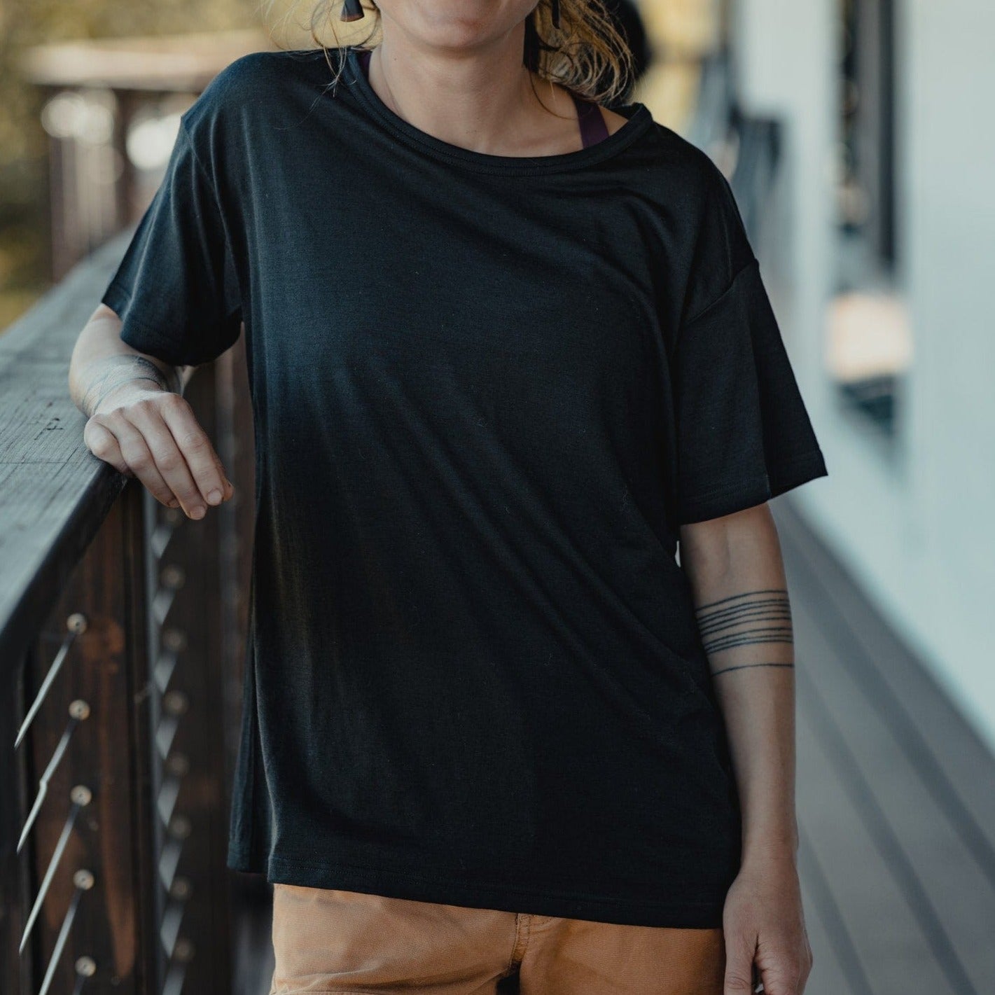 Women's Natural Merino Tencel Relaxed Tee