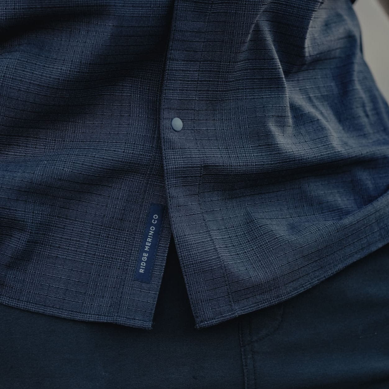 a detail shot of the High Country Button Down Short Sleeve
