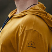 a close-up of the Ridge Merino Eastern Sierra decal on the sleeve