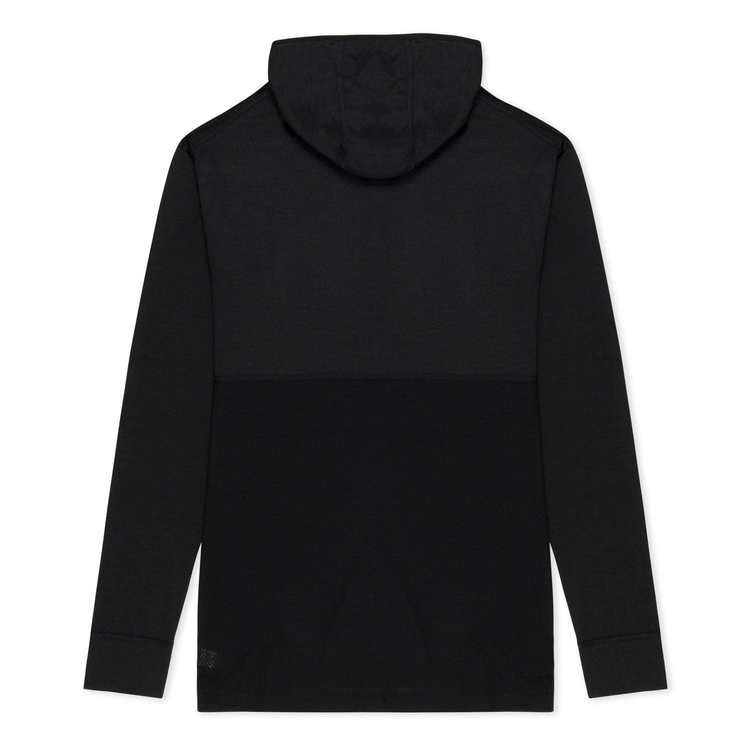Men's Pursuit Ultralight Air Merino Hoodie in black from the back