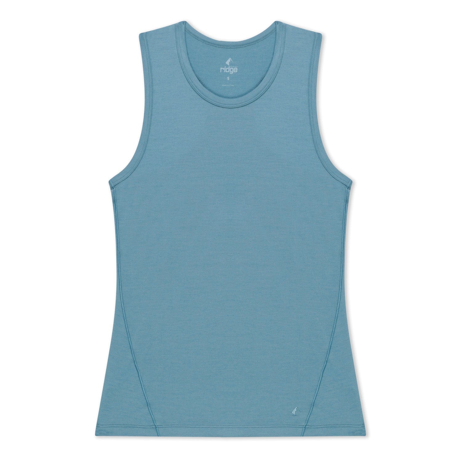 Women's Merino Wool Racerback Tank in Smoke Blue