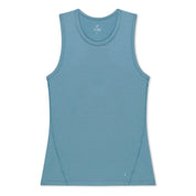 Women's Merino Wool Racerback Tank in Smoke Blue