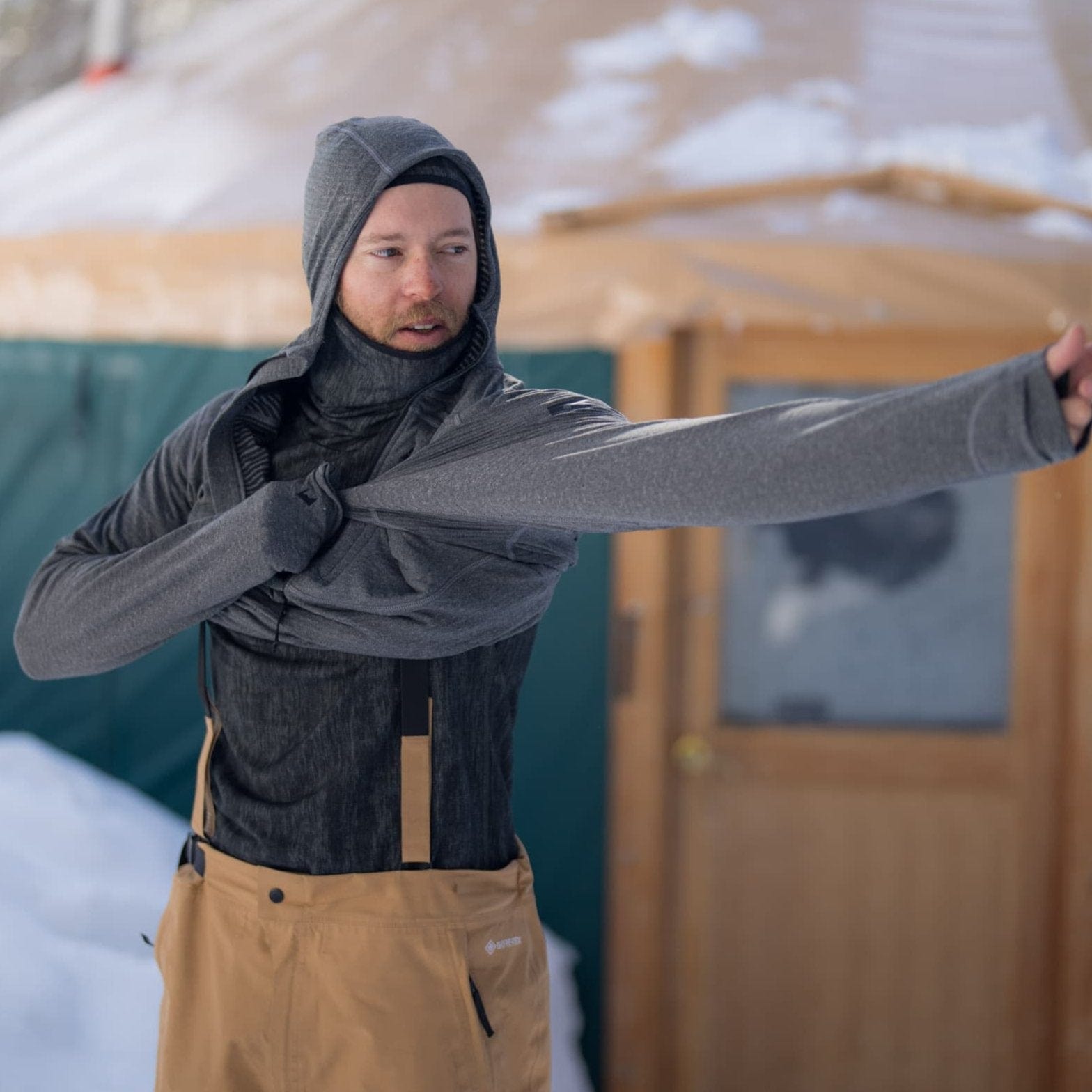 Tim Humphreys layers up in a Convict Hoodie