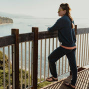 Women's Natural Tencel Crew and Jogger Travel Set in Outerspace Heather