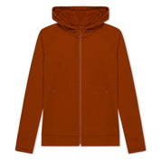 the women's 100% Merino wool Hyde Hoodie in Cinnamon