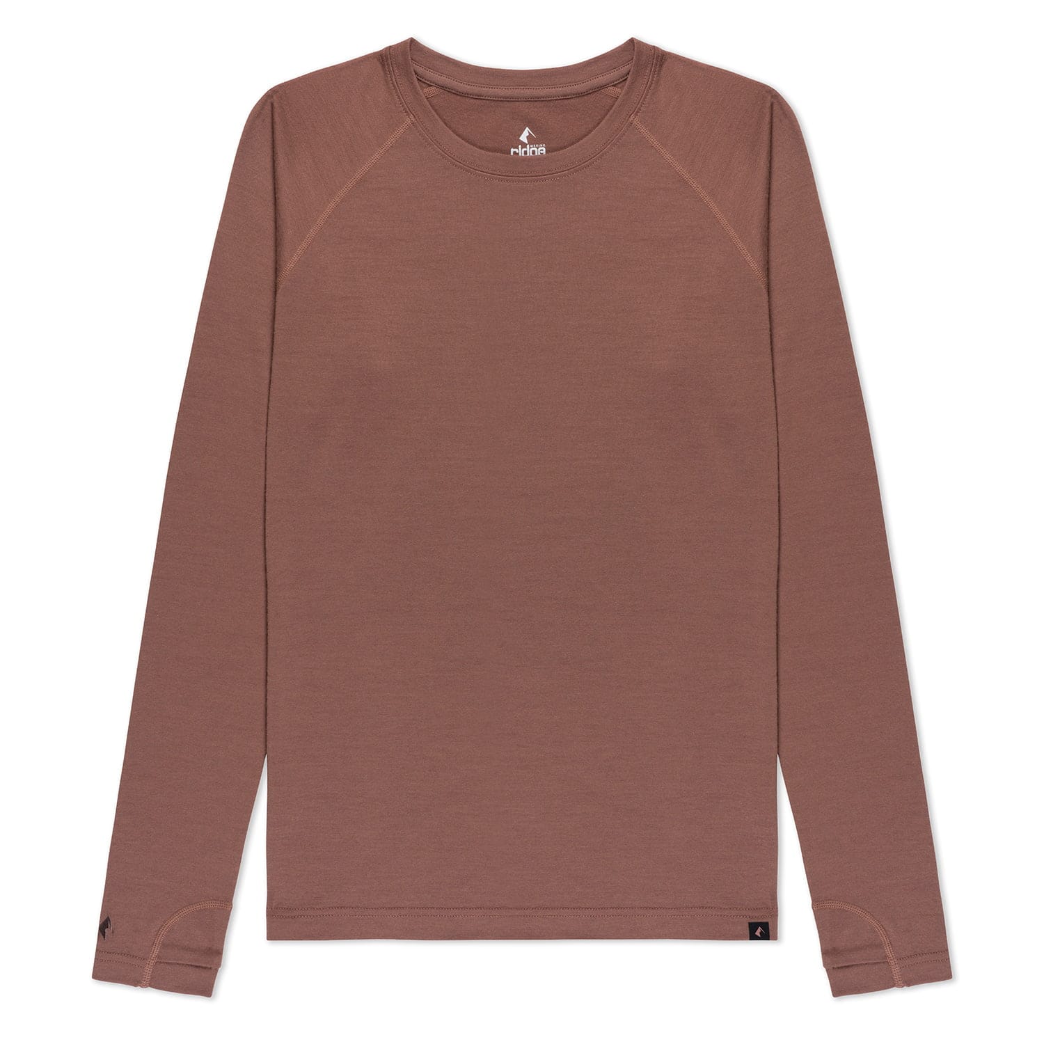 Women's Aspect Crew Merino Base Layer Shirt in Nutmeg