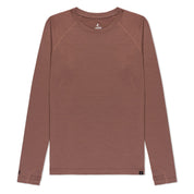 Women's Aspect Crew Merino Base Layer Shirt in Nutmeg