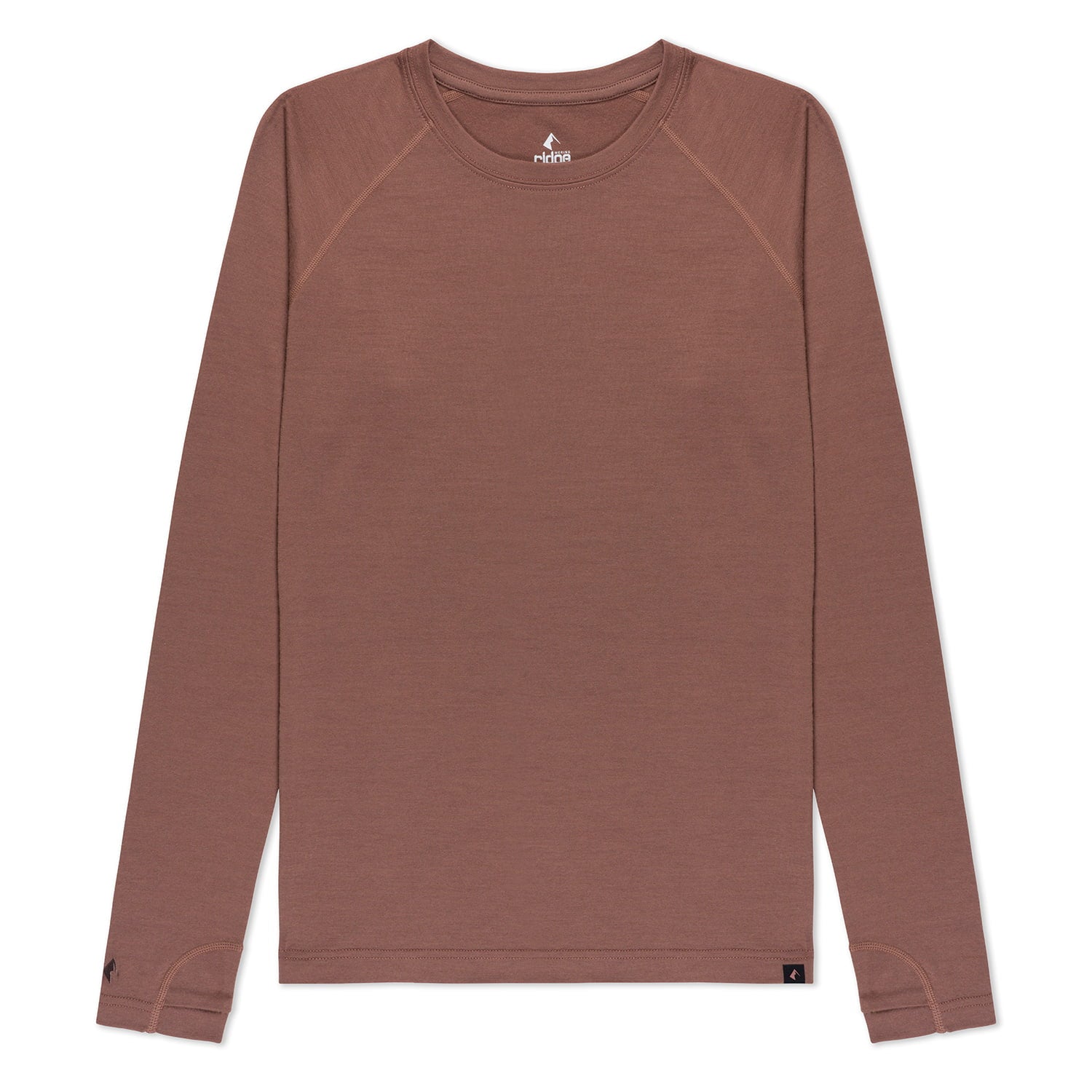 Women's Aspect Crew Merino Base Layer Shirt in Nutmeg