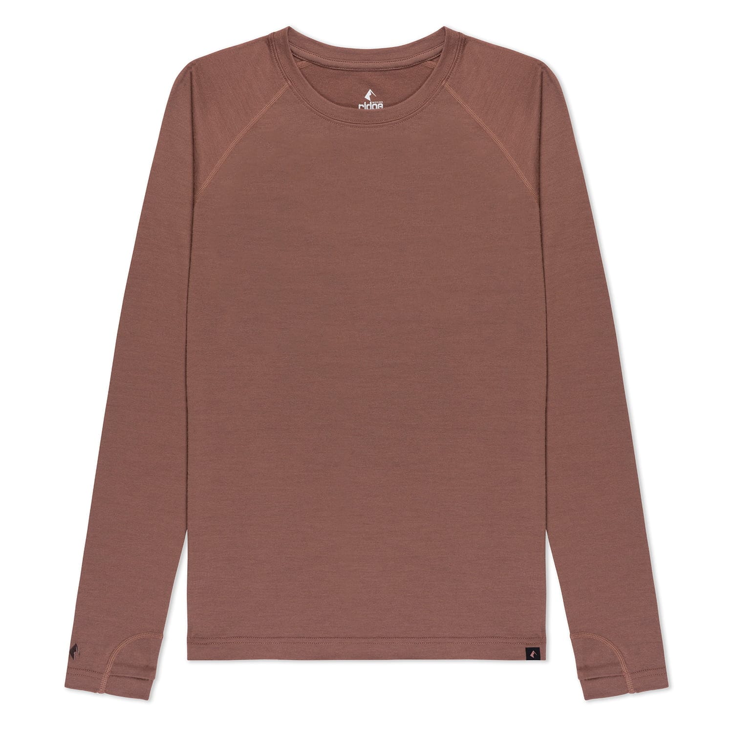 Women's Aspect Crew Merino Base Layer Shirt in Nutmeg
