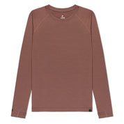 Women's Aspect Crew Merino Base Layer Shirt in Nutmeg