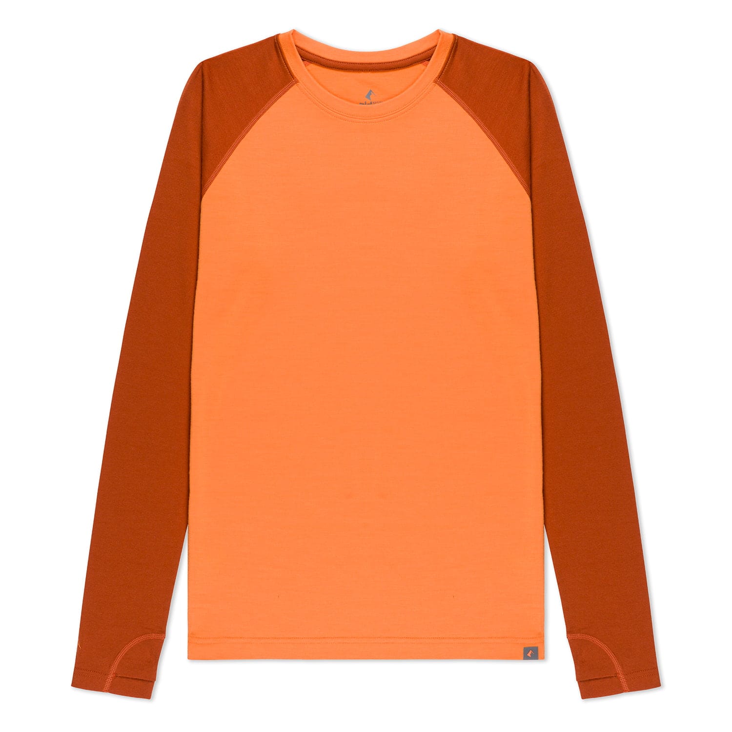 Women's Aspect Crew Base Layer Shirt in Sun Orange/Cinnamon