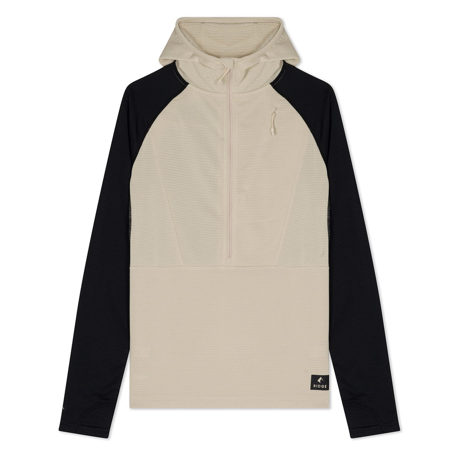 Women's Convict Canyon LT Grid Fleece Hoodie in Sand and Black