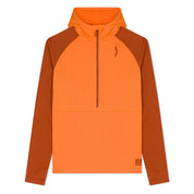 Women's Convict Canyon LT Grid Fleece Hoodie in Sun Orange and Cinnamon