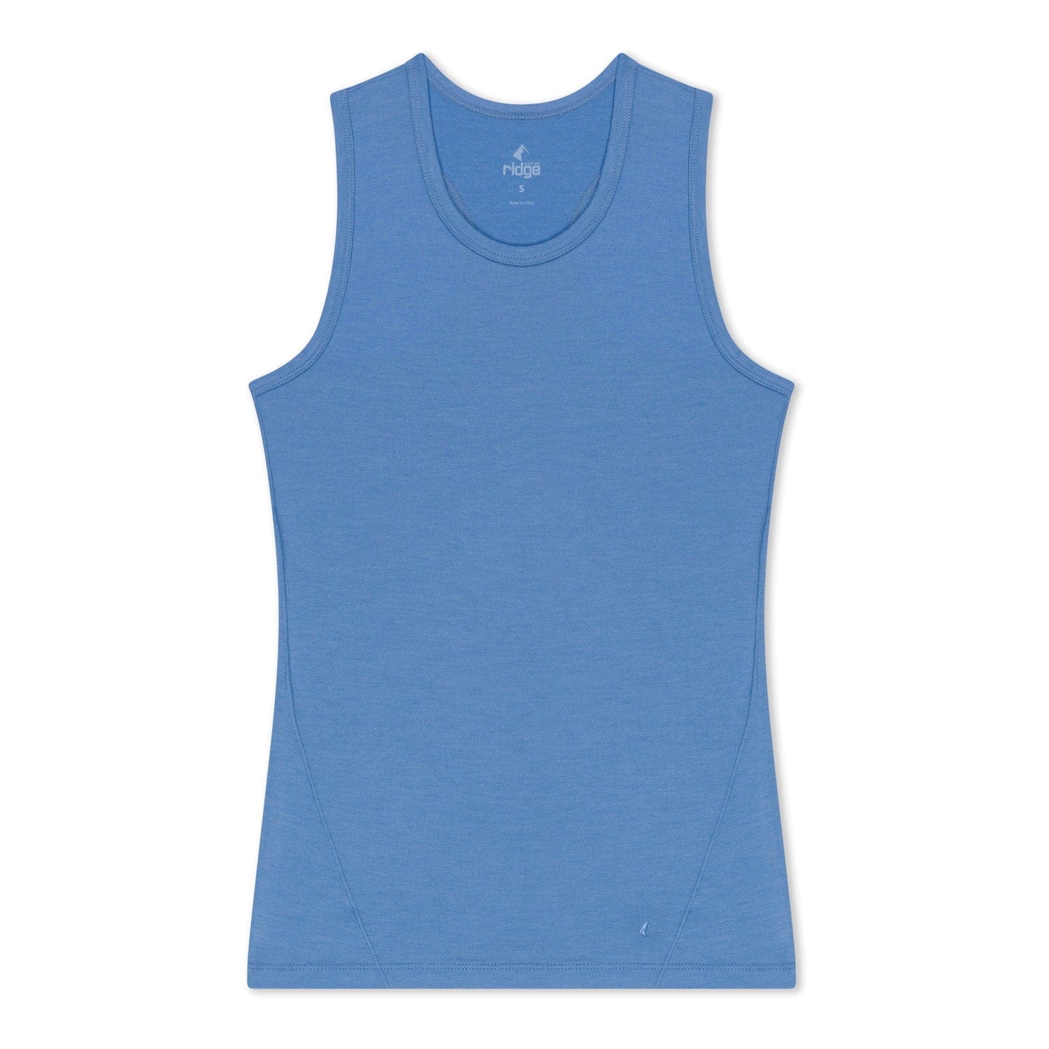 Women's Merino Wool Racerback Tank in Winter Blue