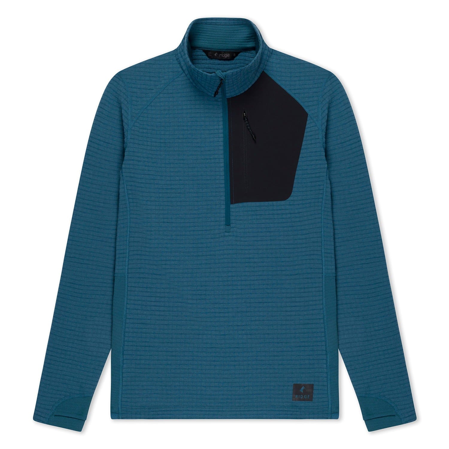 Women's Half Zip Grid Fleece Jacket | Ridge Merino