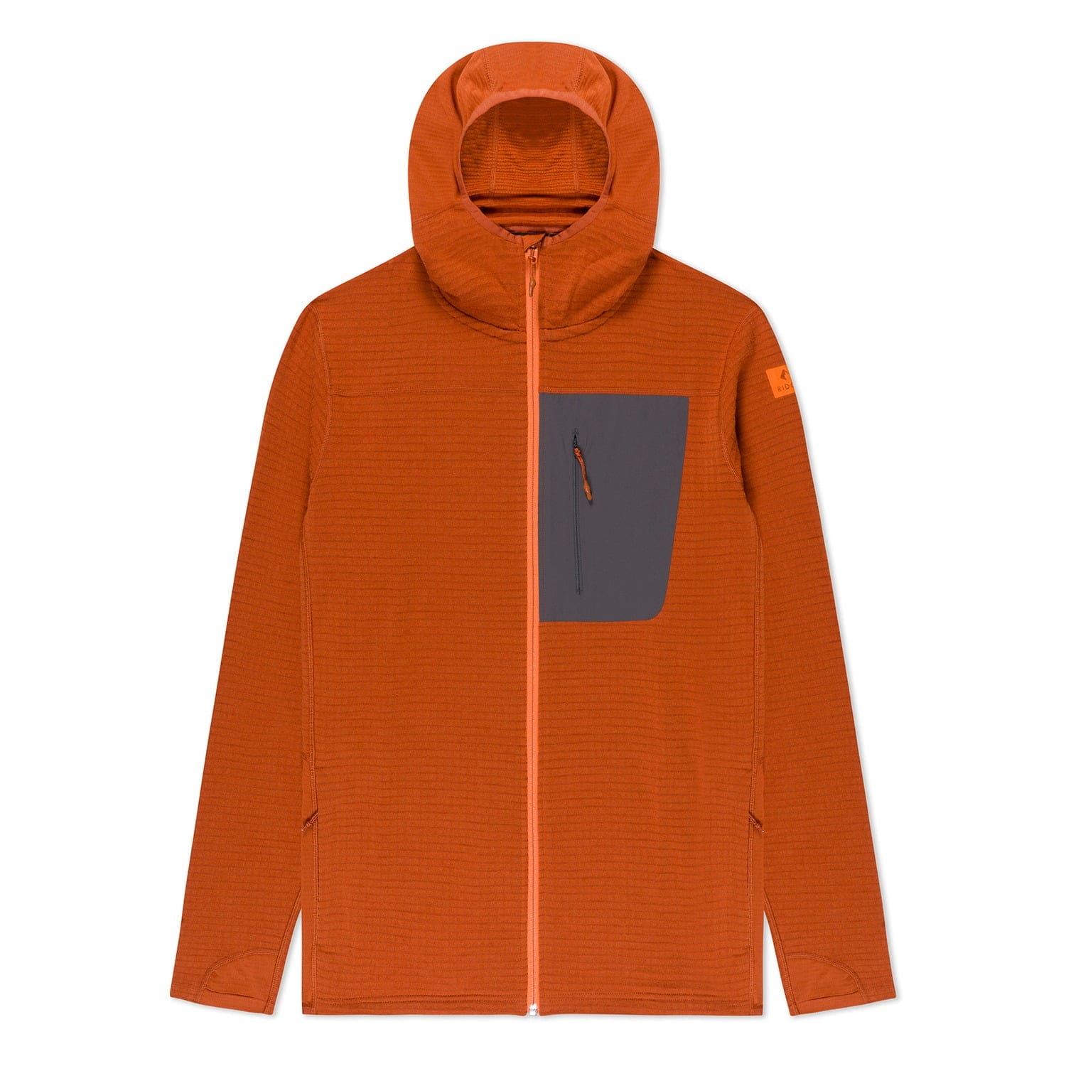 Cloudripper Full Zip Grid Fleece Jacket in Cinnamon