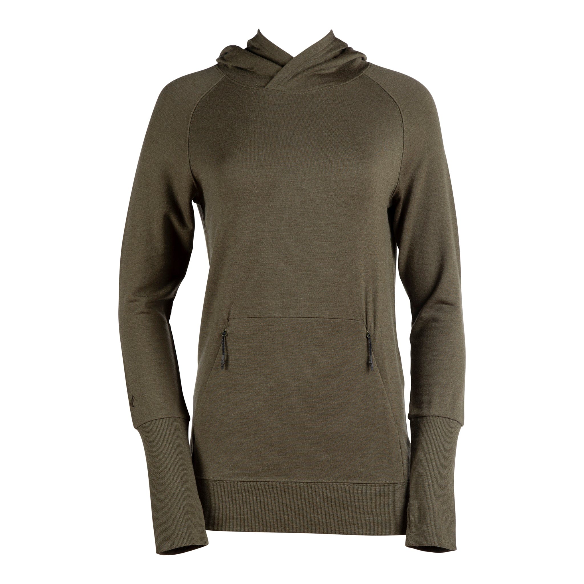 Women's Merino Half Zip Hoodie - Beige