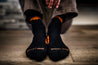 a close up of Ridge Merino socks