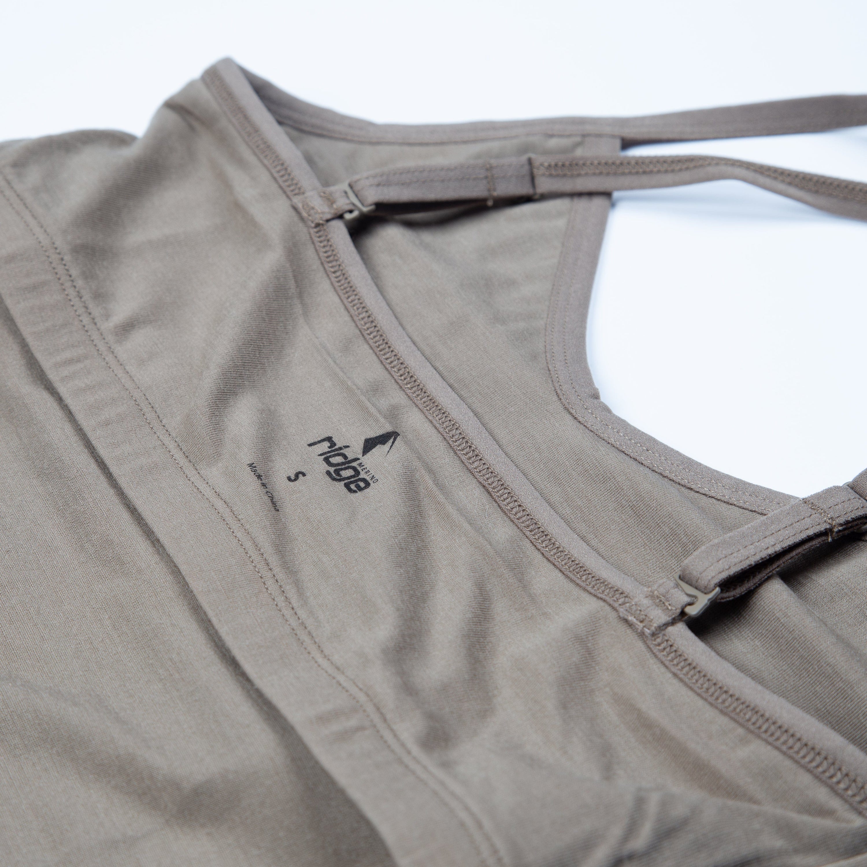 Detail view of the back of the Merino Wool Shelf Bra Camisole